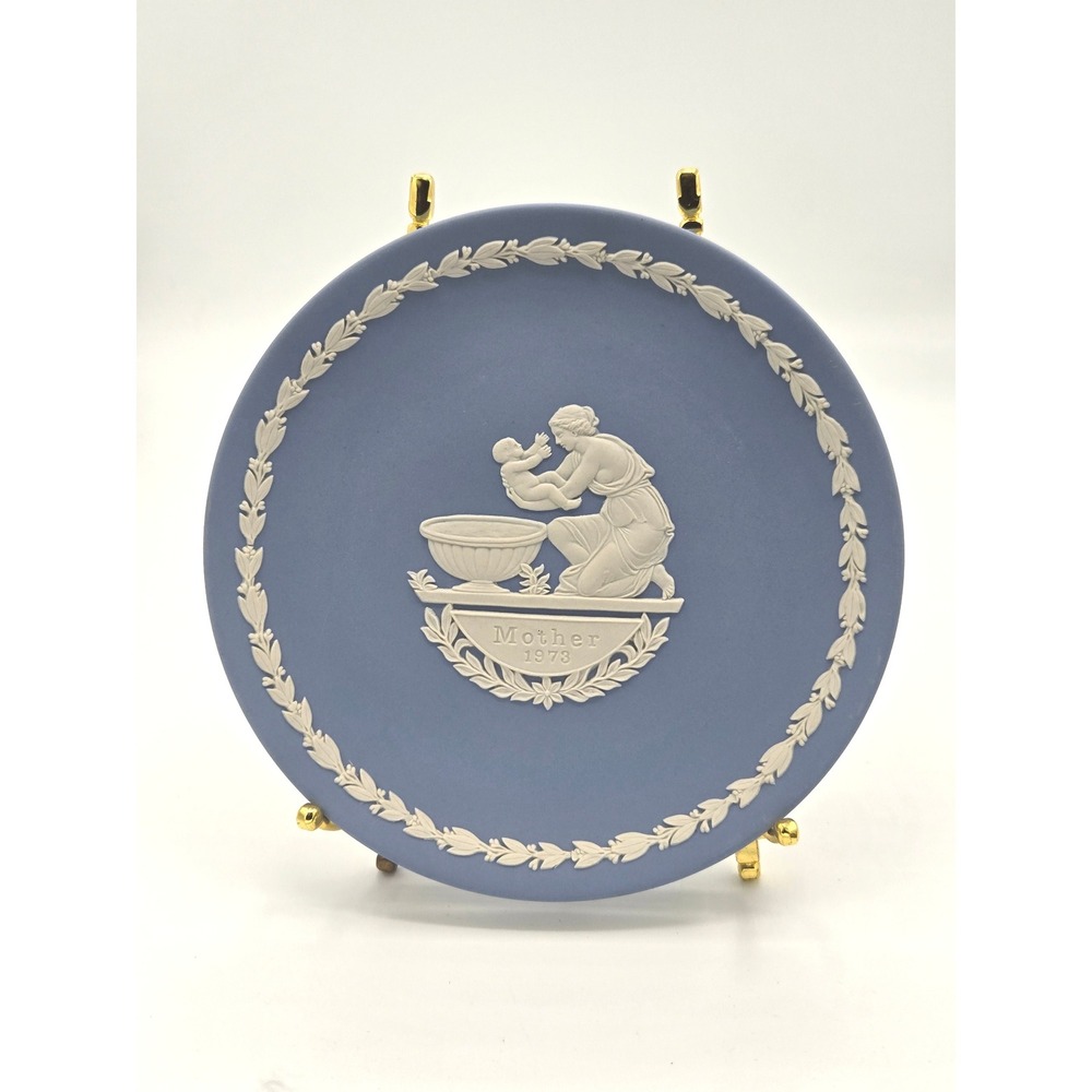 Vintage‎ Wedgwood Jasperware Blue "Mother" 6" Plate